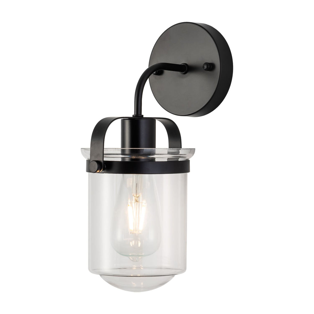 1-Light ll Lamp with Clear Glass Shade, Modern ll Sconce, Industrial Indoor ll Light Fixture E26 Socket,[No Bulb][Unable ship on weekends, TK/TEMU only for pickup]
