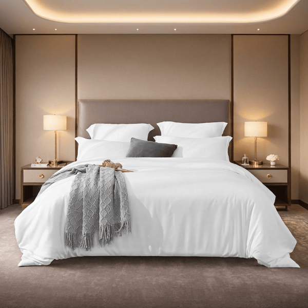 1-Pack White 3-Piece Bedding Set Solid duvet cover set includes one duvet cover and two pillowcases. Suitable for both single and double beds for men and women. Features a cute unisex design pe