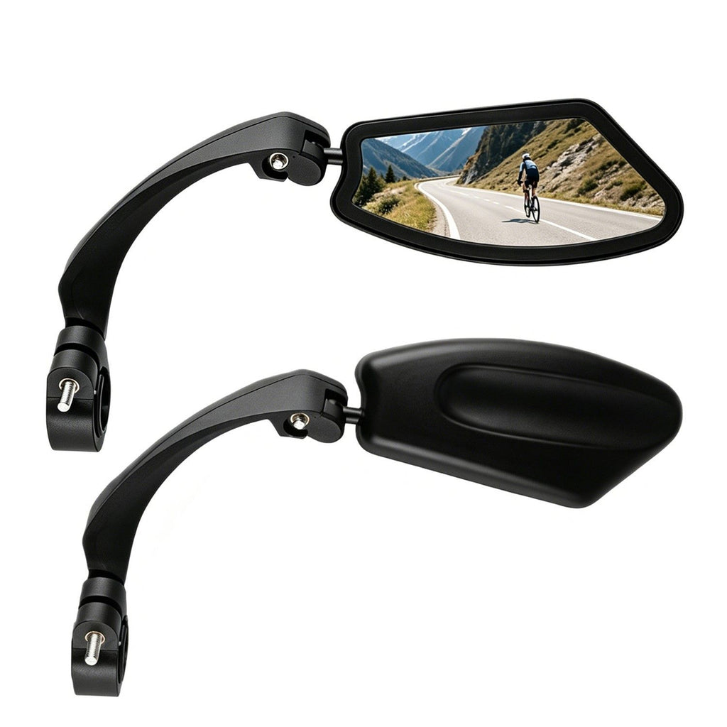 1 Pair Adjustable Bike Mirror HD Wide Angle Handlebar Mount Rear Bicycle View Mirrors (Logistics only For USPS.TK/TMEU only For self-pickup)