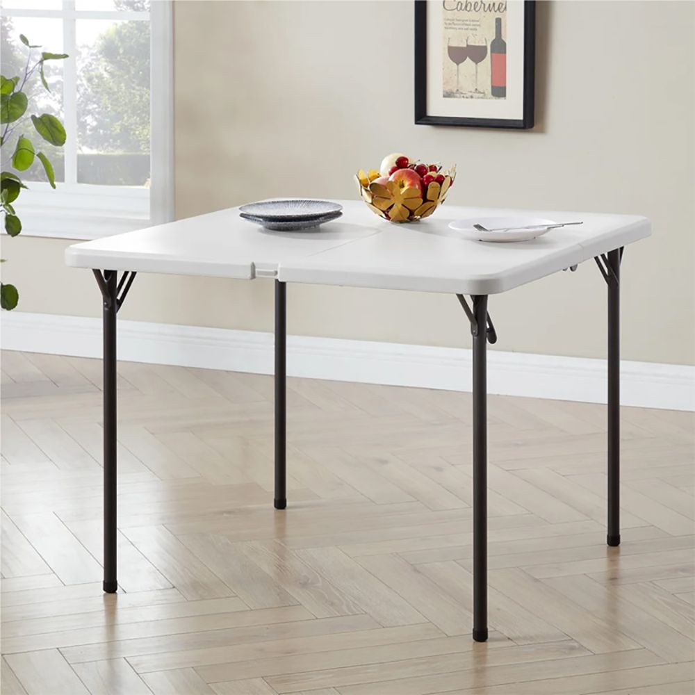 1 PC Folding Camping Table with HDPE Tabletop and Rustproof Steel Frame