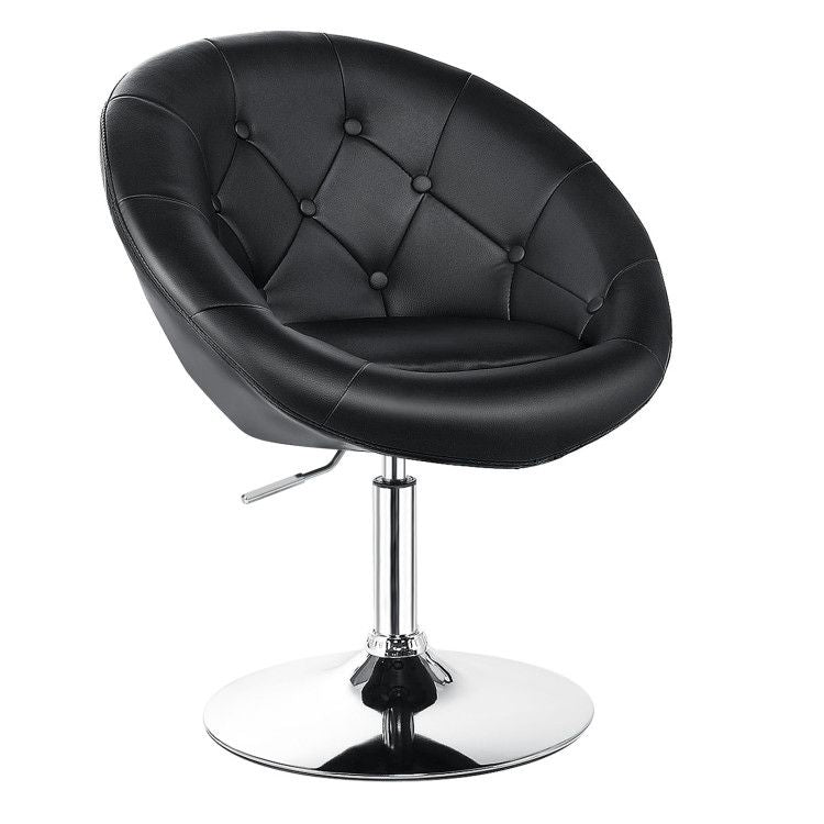 1 Piece Adjustable Modern Swivel Round Tufted Chair