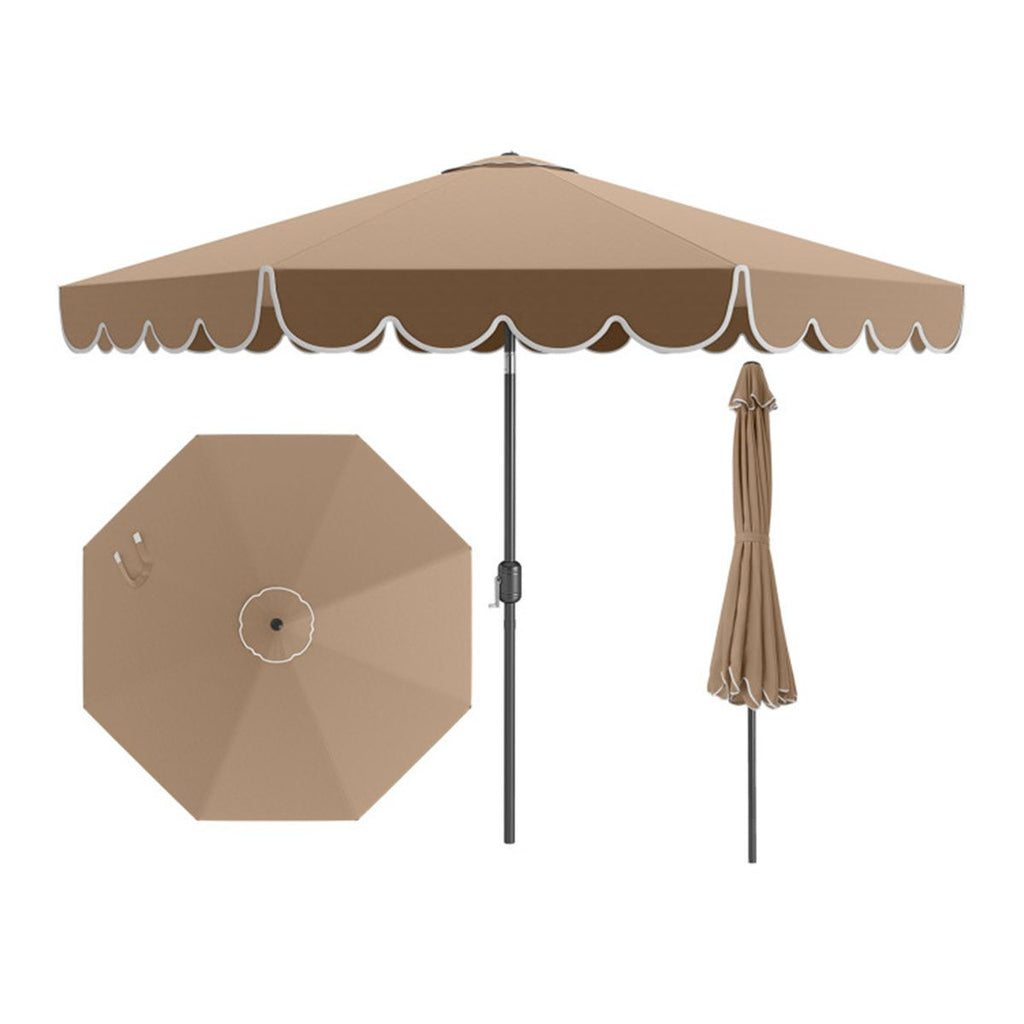 10 Feet Patio Umbrella with Crank Tilt Adjustment - Beige