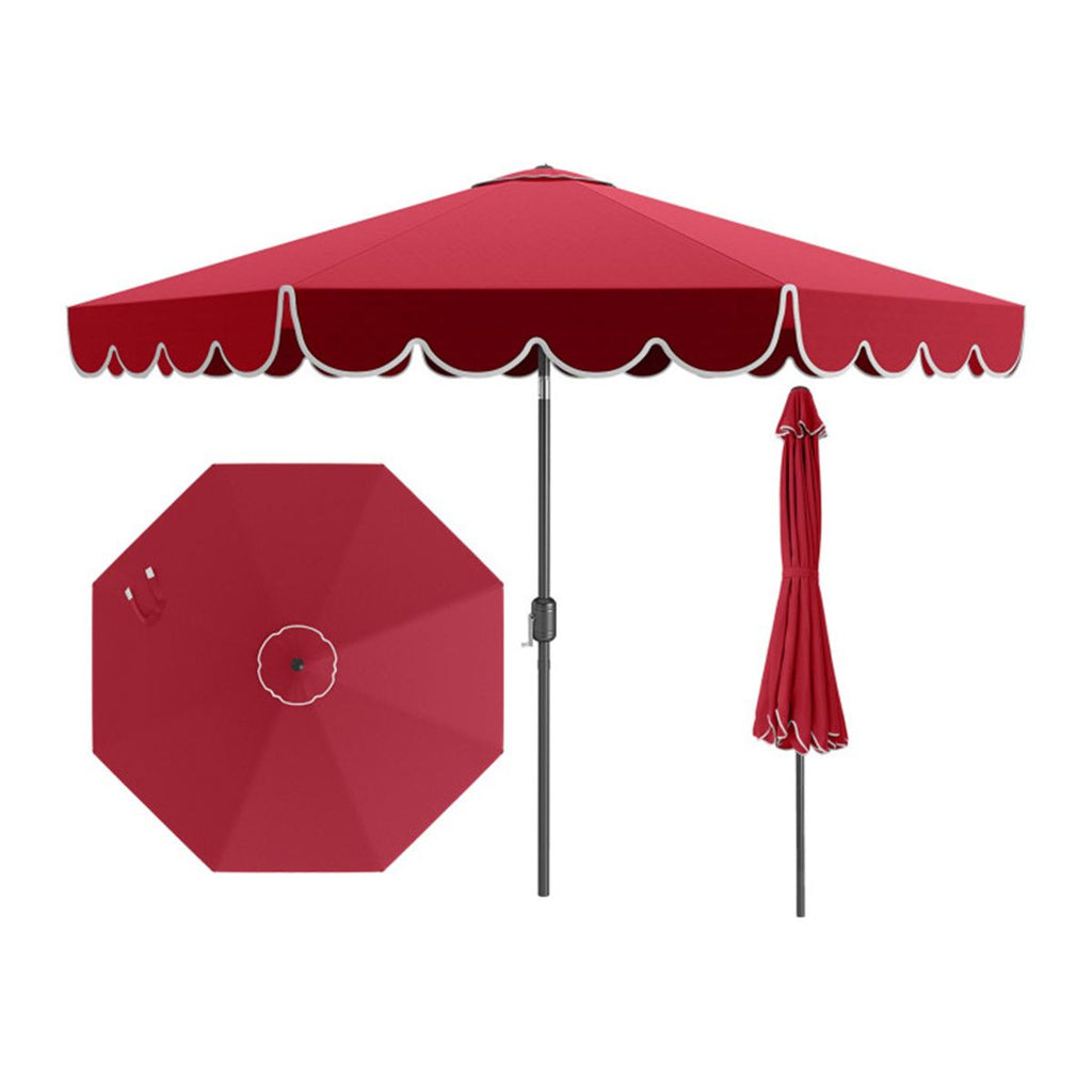 10 Feet Patio Umbrella with Crank Tilt Adjustment - Wine