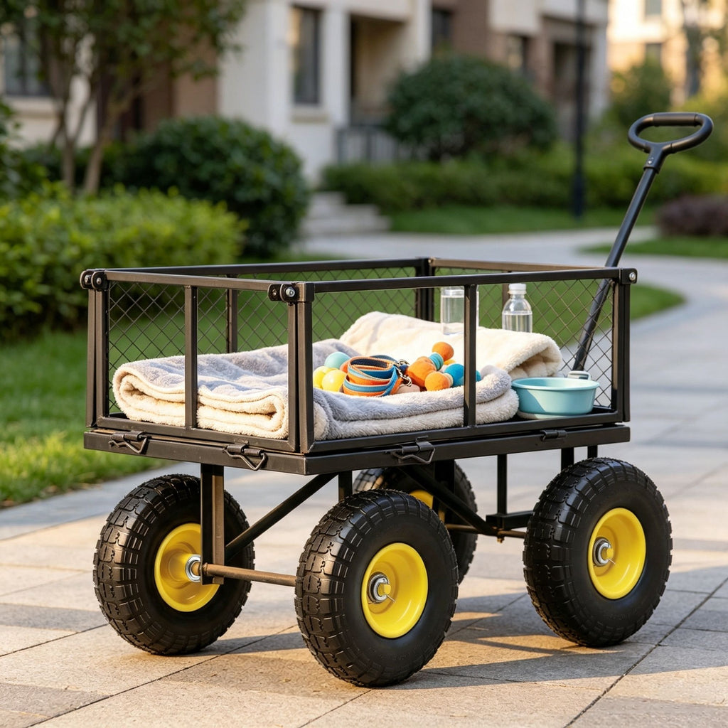 10" Run-Flat Tire & Wheel 2-Pack, 400 lbs Dynamic Load, 450 lbs Static Load, Flat Free Tubeless Replacement for Hand Truck, Utility Cart, Dolly & Garden Trailer
