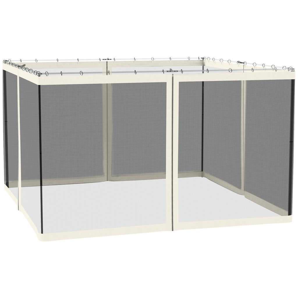 10 x 12 Mosquito Netting for Screen House Tent Zippered Outdoor Camping White