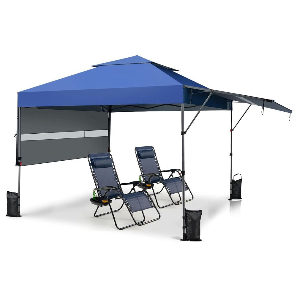 10 x 17.6 Feet Outdoor Instant Pop-up Canopy Tent with Dual Half Awnings