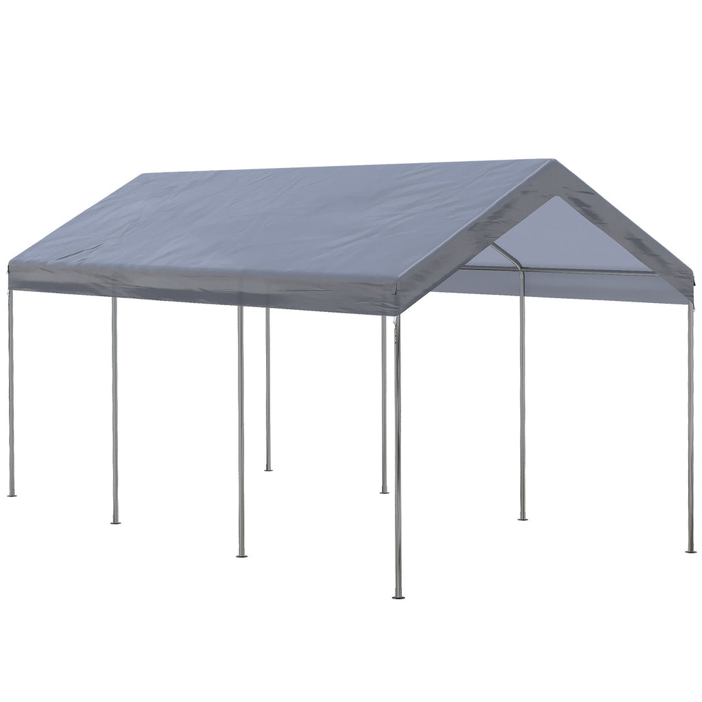 10' x 20' Carport, Portable Garage & Patio Canopy Tent Storage Shelter, Adjustable Height, Anti-UV Cover for Car, Truck