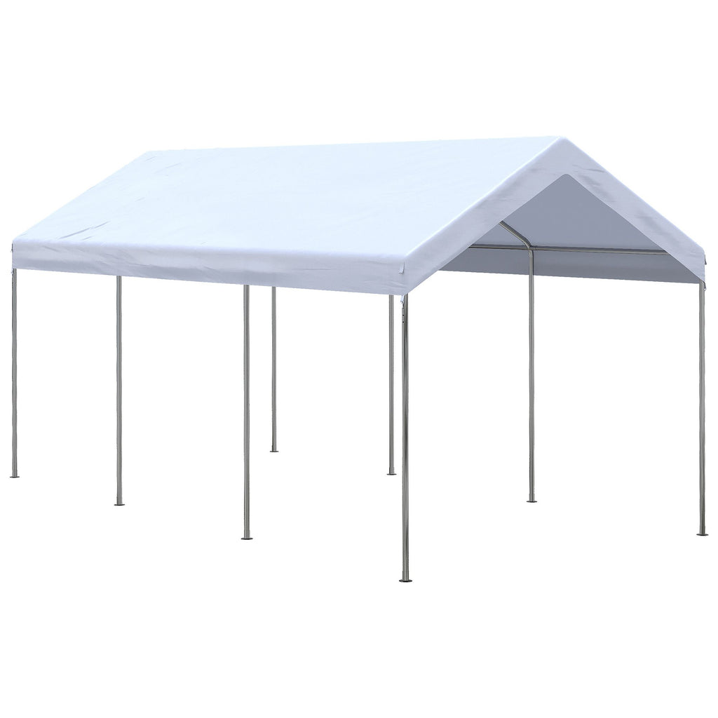10' x 20' Carport, Portable Garage & Patio Canopy Tent Storage Shelter, Adjustable Height, Anti-UV Cover for Car, Truck