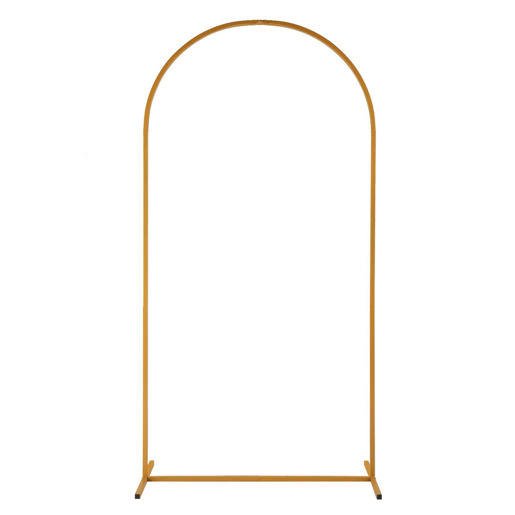 100*200cm For Wedding, Iron, Arc Roof, Door Frame Shape, Water Bag With Floor Nails, Iron Arch, Golden Yellow