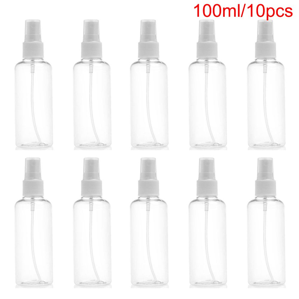 10Pcs 100ml Travel Transparent Plastic Perfume Atomizer Empty Misty Spray Bottle(tk/temu self-pickup orders)