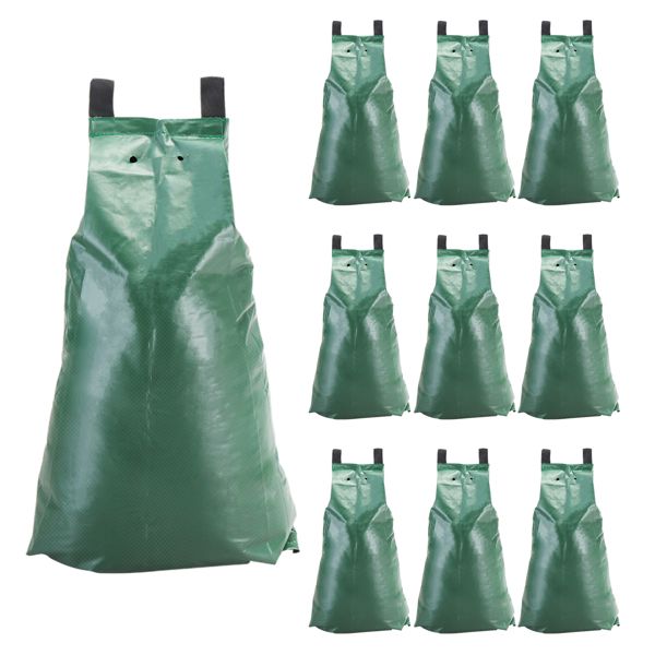 10PCS 20GAL Watering Bags Green