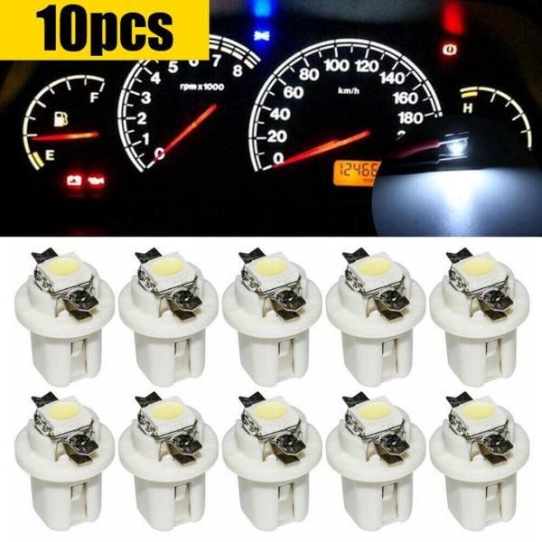 10pcs T5 B8.5D 5050 SMD Car LED Dashboard Dash Gauge Instrument Light Bulb