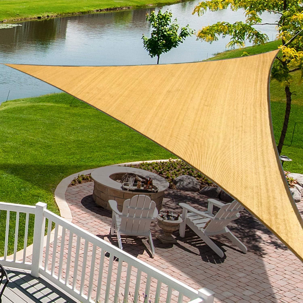 10'X10'Sand HDPE sunshade sail
