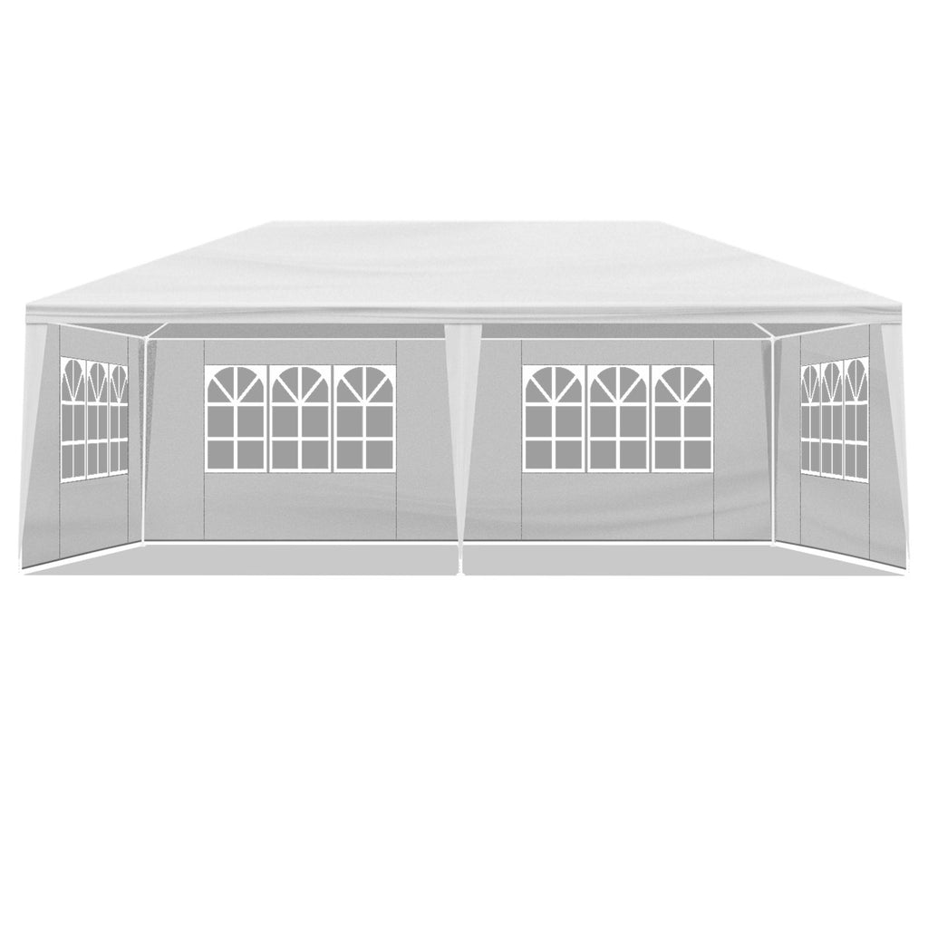 10'X20' Outdoor Party Tent with 4 Removable Sidewalls, Waterproof Canopy Patio Wedding Gazebo, White