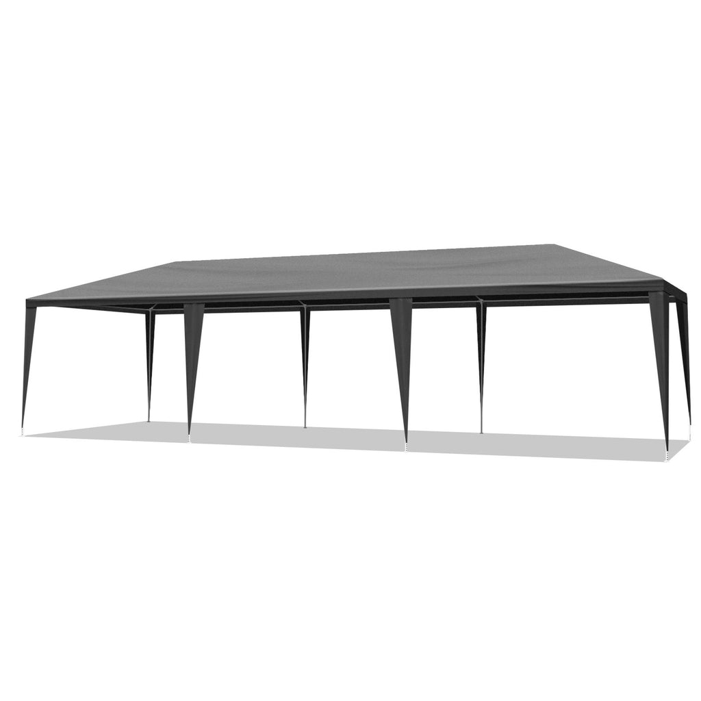 10'x30' Outdoor Party Tent with 8 Removable Sidewalls, Waterproof Canopy Patio Wedding Gazebo Black