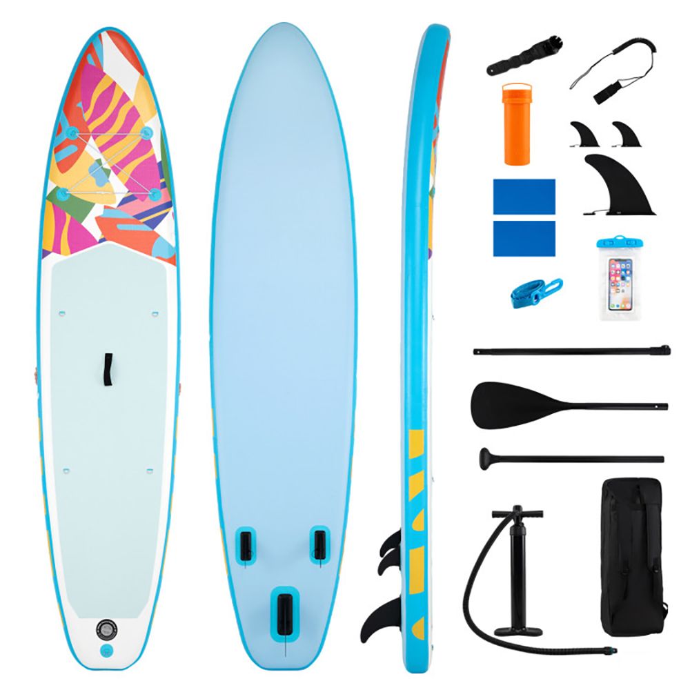 11' Wide Inflatable Stand Up Paddle Board with Backpack for All Skill Levels
