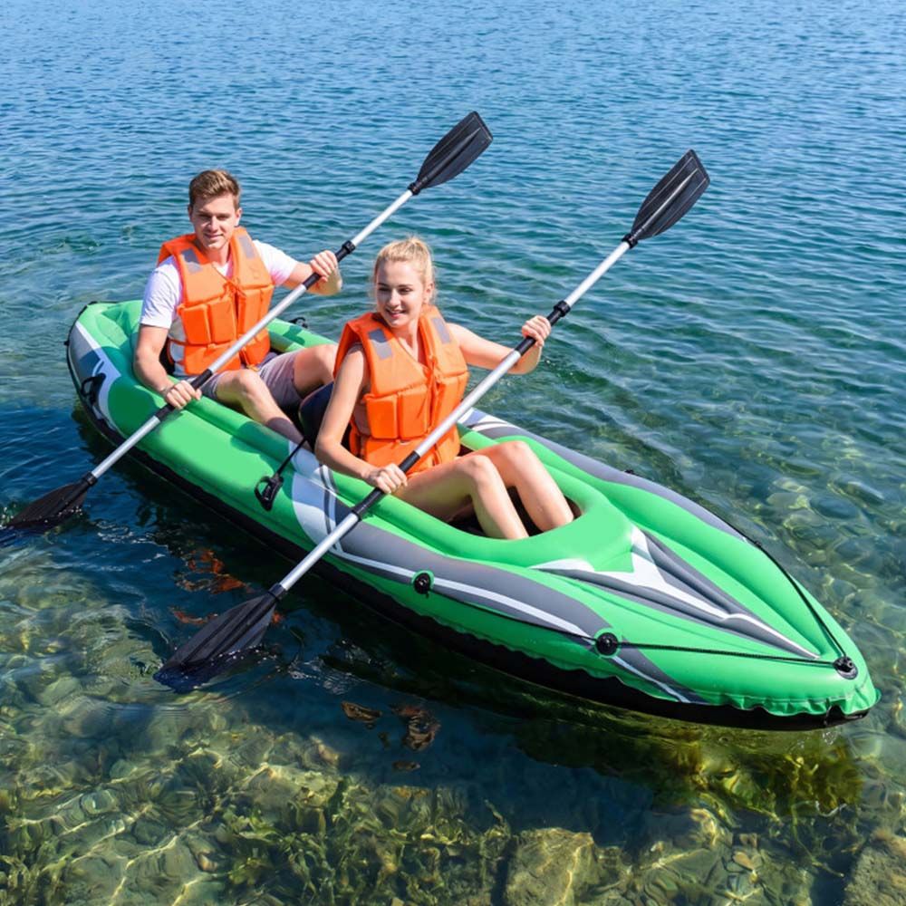 11.5 Feet Inflatable Kayak 2 Person Heavy Duty with Aluminum Paddles