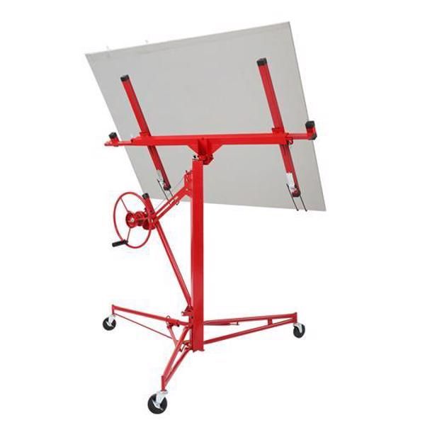 11FT Drywall Lifter Panel Hoist Jack Rolling Caster Construction Lockable 150lbs