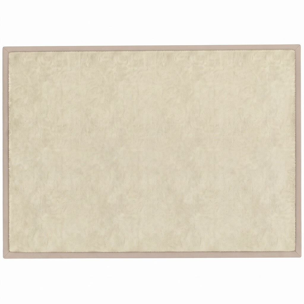 1.2" Thick Baby Play Mat, 110" x 79" Playpen Mat, Non-Slip, Water-Resistant, Soft Flannel for Crawling, Cream White