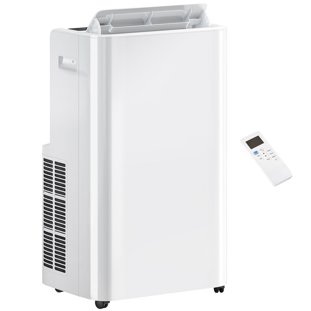 12000BTU Portable Air Conditioner w/ Cooling, Dehumidifier & Ventilating, Portable AC Unit w/ Remote Control, 3 Fan Modes, 24-Hour Timer, White
