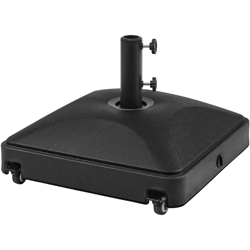 123lb Mobile Fillable Patio Umbrella Base, Black