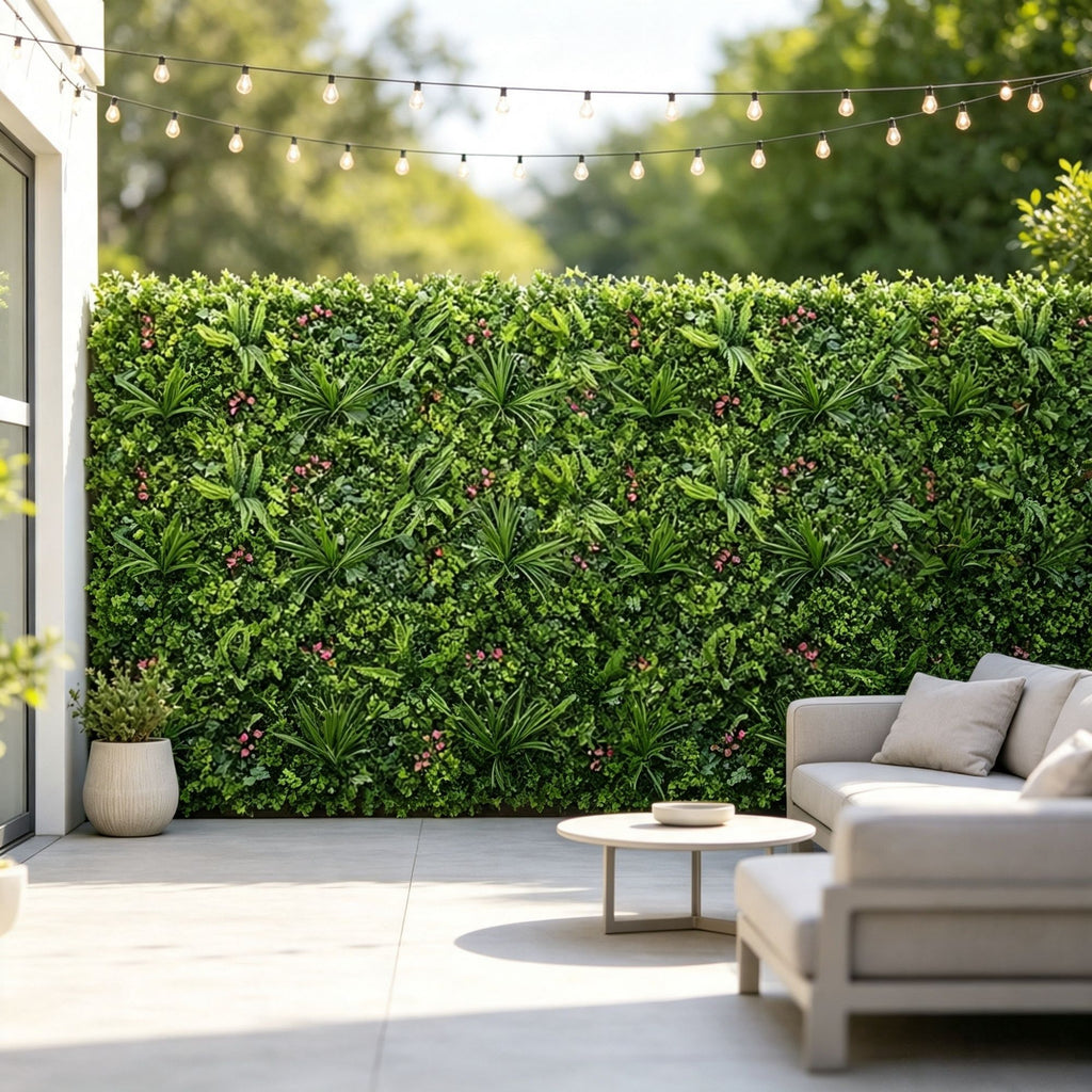 12PCS 20x20 in Artificial Boxwood Panels, Sun-Protected Privacy Hedge Fence for Indoor & Outdoor Garden Backdrop