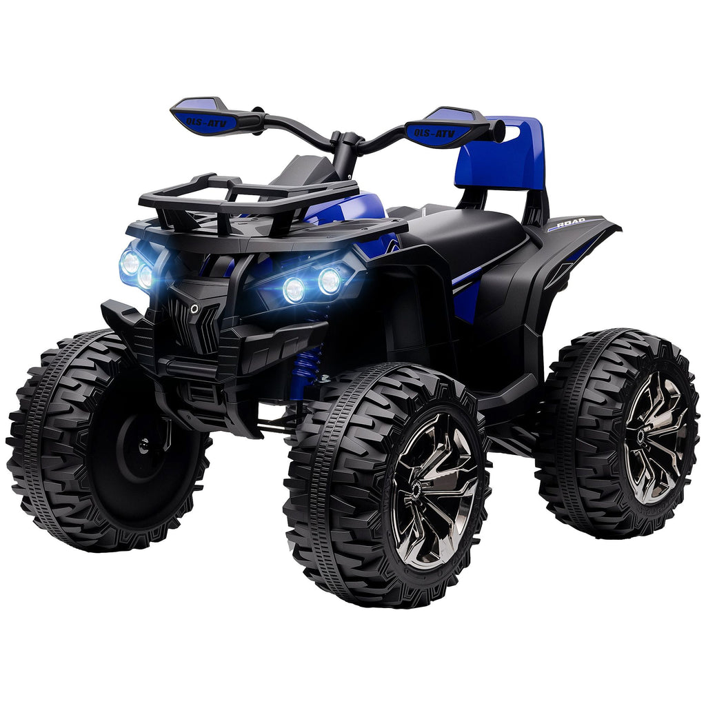 12V 4 Wheeler Kids ATV with Music, Headlights for 37-60 Months Boys and Girls, Blue