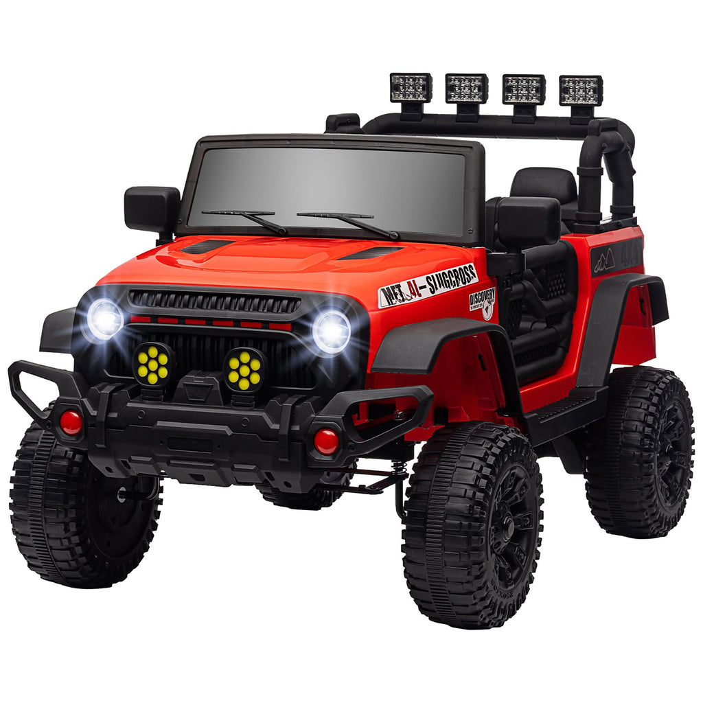 12V Battery Powered Ride on Car, Ride on UTV w/ Bluetooth, Remote, 4 Suspension Wheels, Music Horn Lights, Red
