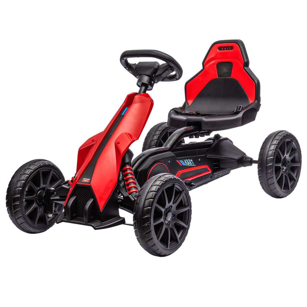 12V Electric Go Kart for Kids w/ Adjustable Speed, Red