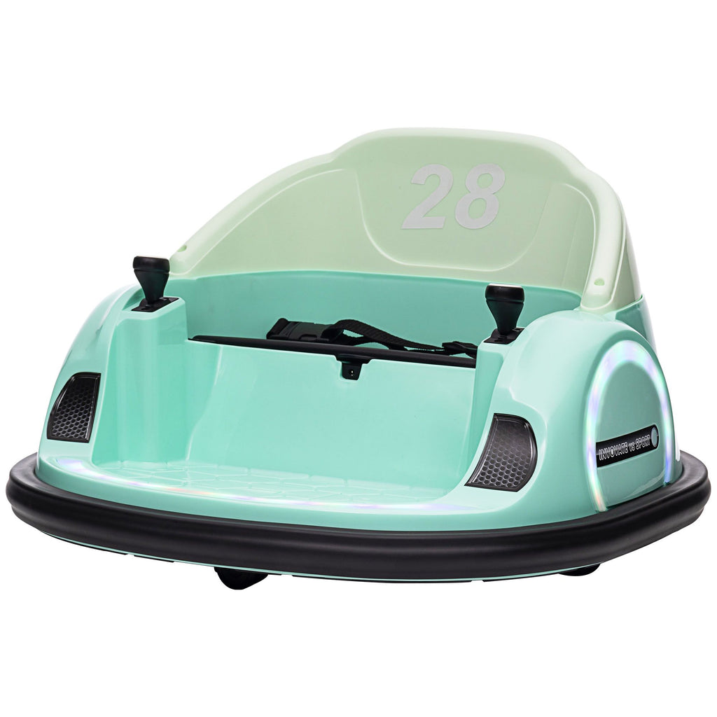 12V Electric Ride on Bumper Car for Kids 1.5-5 Years Old, Baby Bumper Car with Remote Control, Light Green
