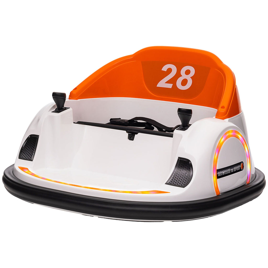 12V Electric Ride on Bumper Car for Kids 1.5-5 Years Old, Baby Bumper Car with Remote Control, Orange