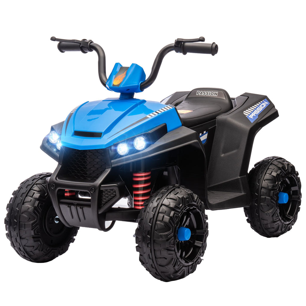 12V Electric Toy Car, Kids Ride on Car w/ Spring Suspension, LED Lights, Music & Reverse, Childs Gift for Boys & Girls, Blue