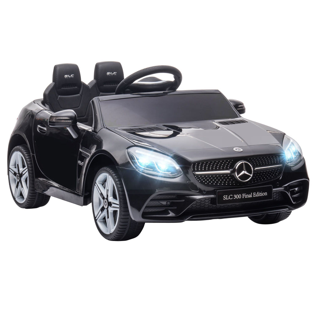 12V Kids Electric Ride-On, Black, Remote Control, Music, Lights, Dual Motors, for Children