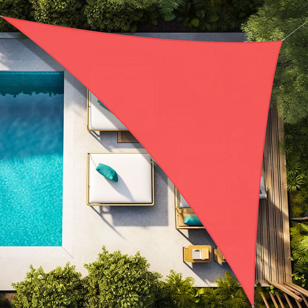 12'X12'X12' Scarlet HDPE sunshade sail
