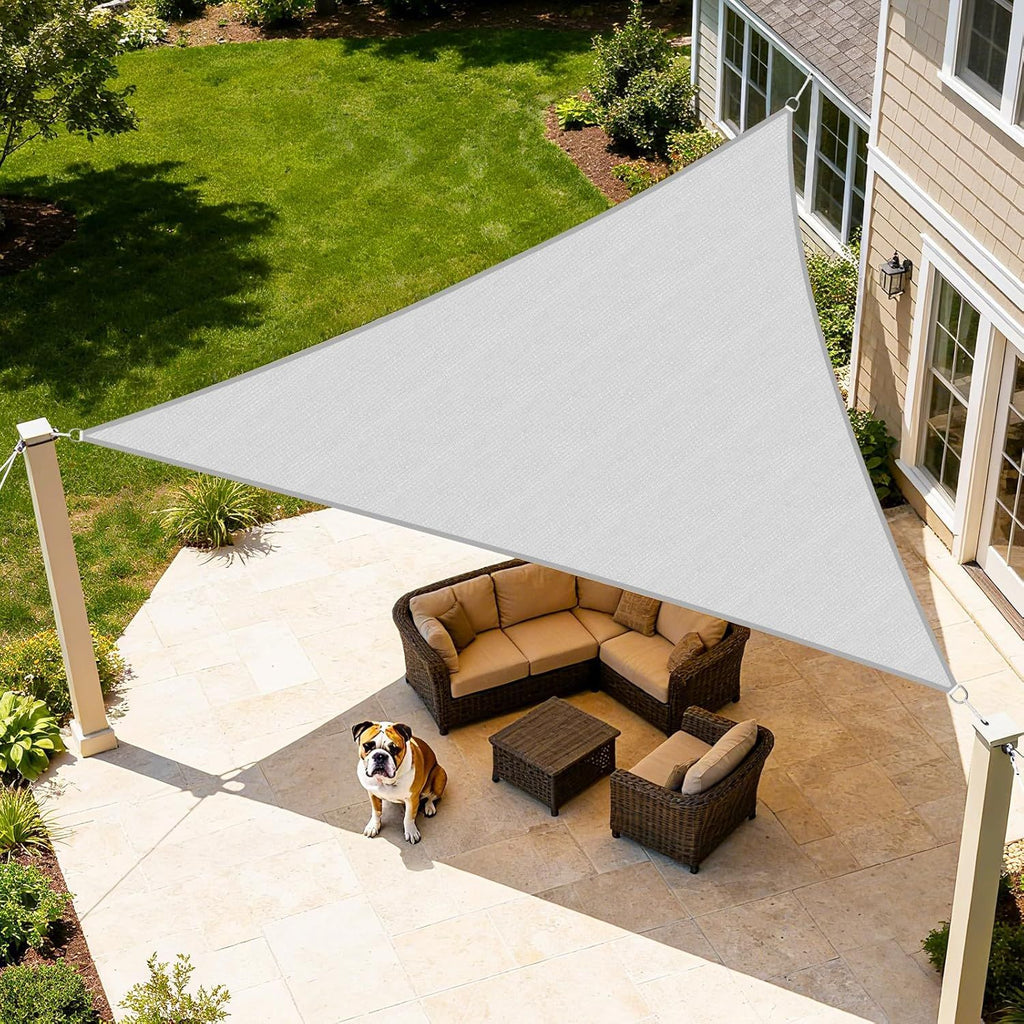 12'X12'X17' Light Grey HDPE sunshade sail