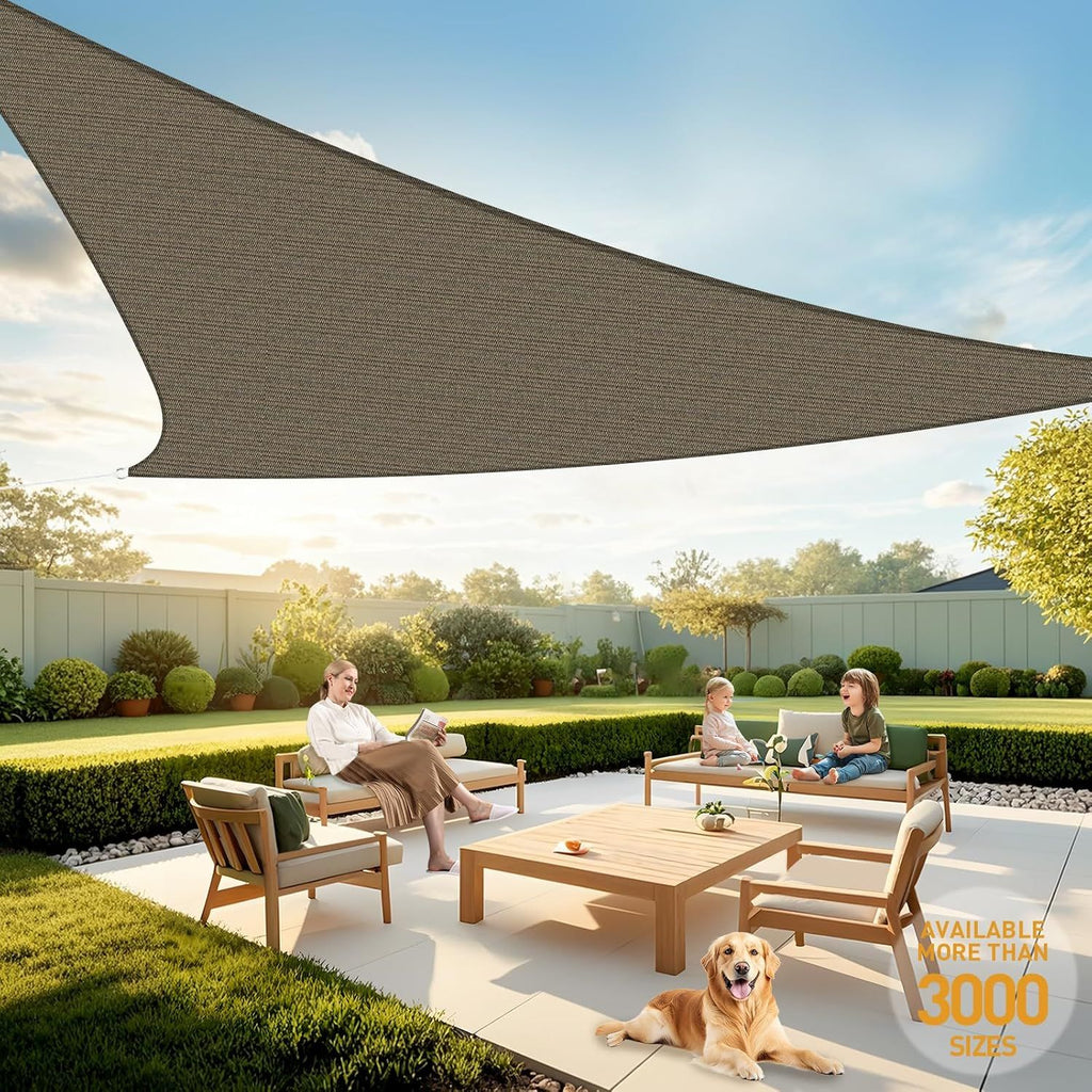 12'X12'X17' Mocha HDPE sunshade sail