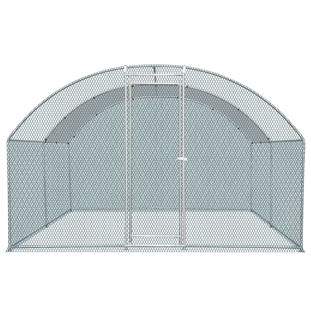 13 x 10 ft Large Metal Chicken Coop, Walk-in Poultry Cage Chicken Hen Run House with Waterproof Cover, Rabbits Cats Dogs Farm Pen for Outdoor Backyard Farm Garden