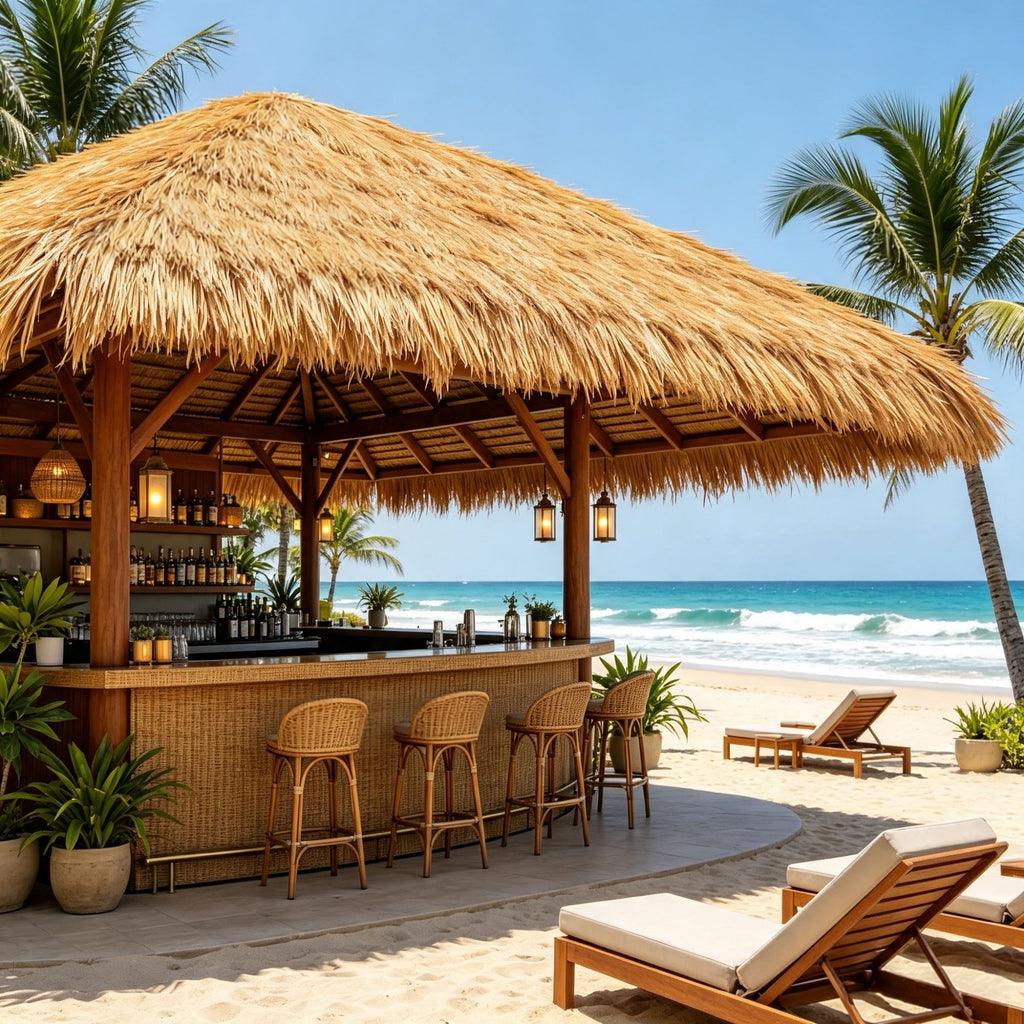 1.3 x 3.2 ft Artificial Thatch Roofing(Only artificial thatched roof roll)