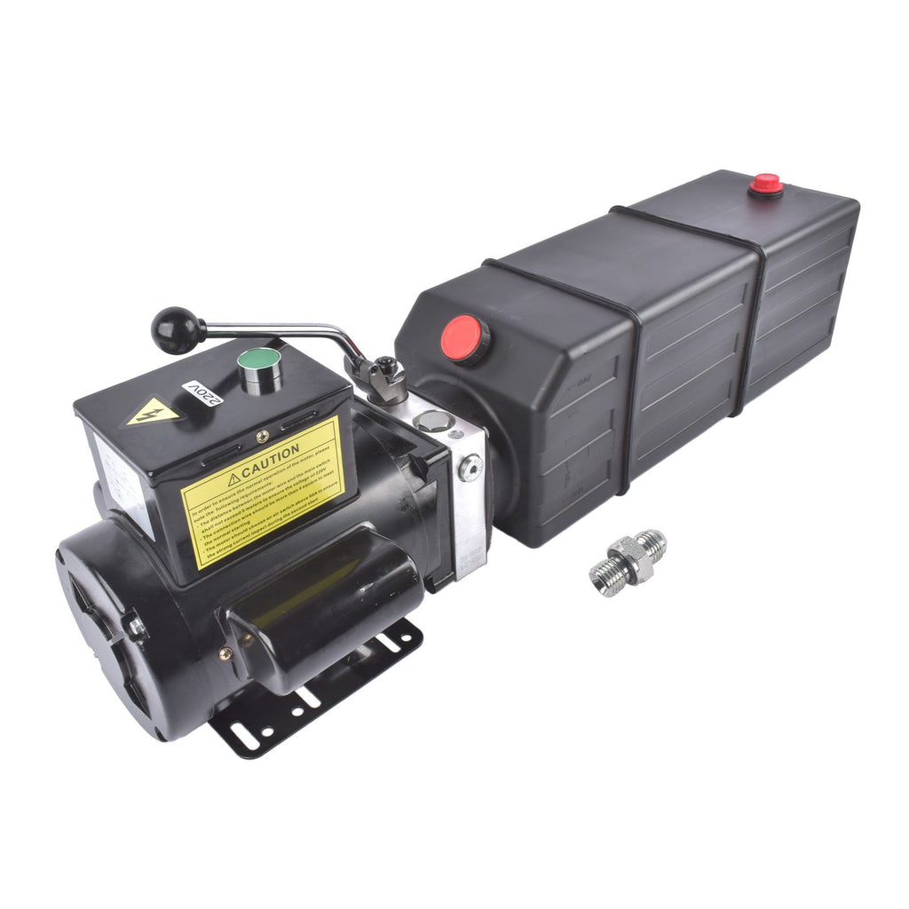 14 Quart 3.7 Gal Hydraulic Power Unit 3HP 220V 2950 PSI 2880 RPM for 2 and 4 Post Lifts Car Lifting Hydraulic Pump Single-Acting