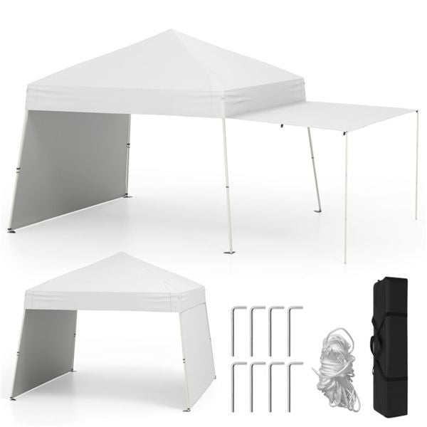 14 X 9.2 FT Pop up Canopy Tent - White