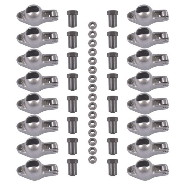 1.5 x 3/8" Stud Rocker Arms Set Roller Tip for Small Block Chevy SBC 262-400 1955-1986 1987-2000 Steel 16Pcs