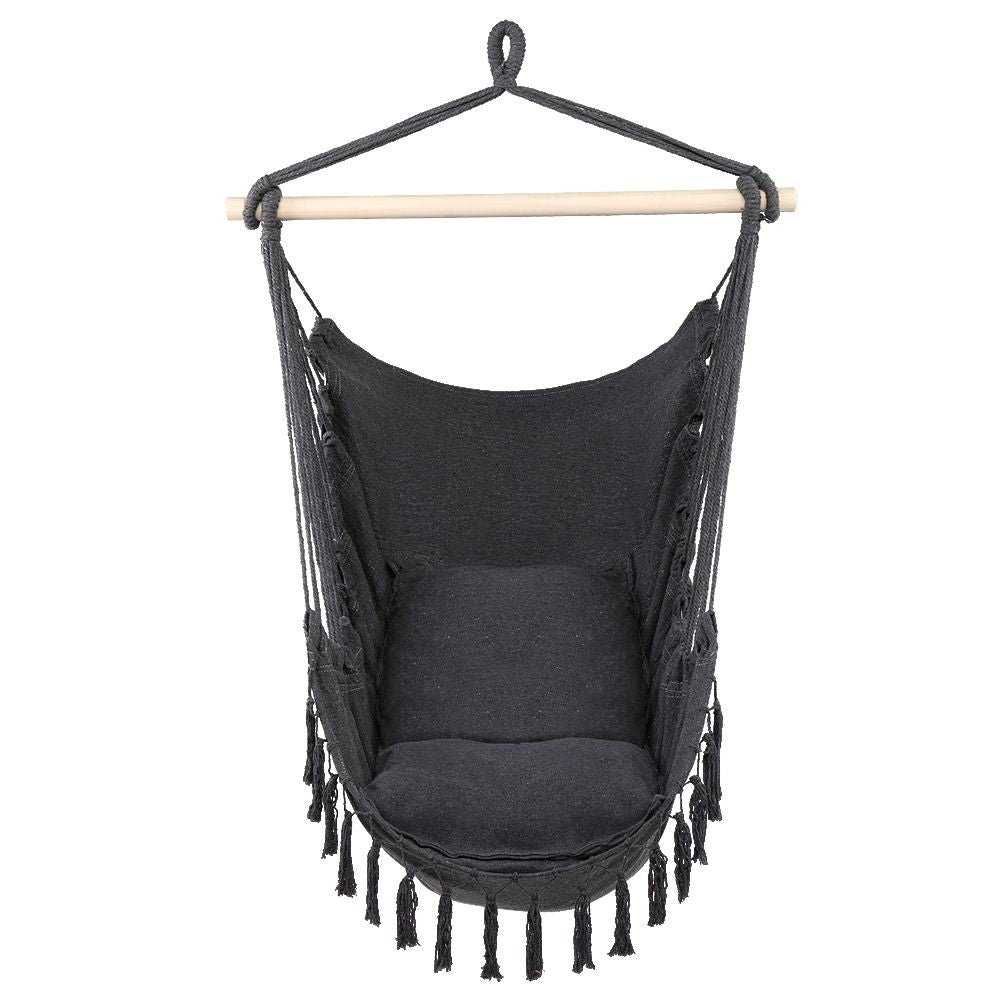 1.5*1.2m Tassel Plus Pillow Hanging Chair Gray