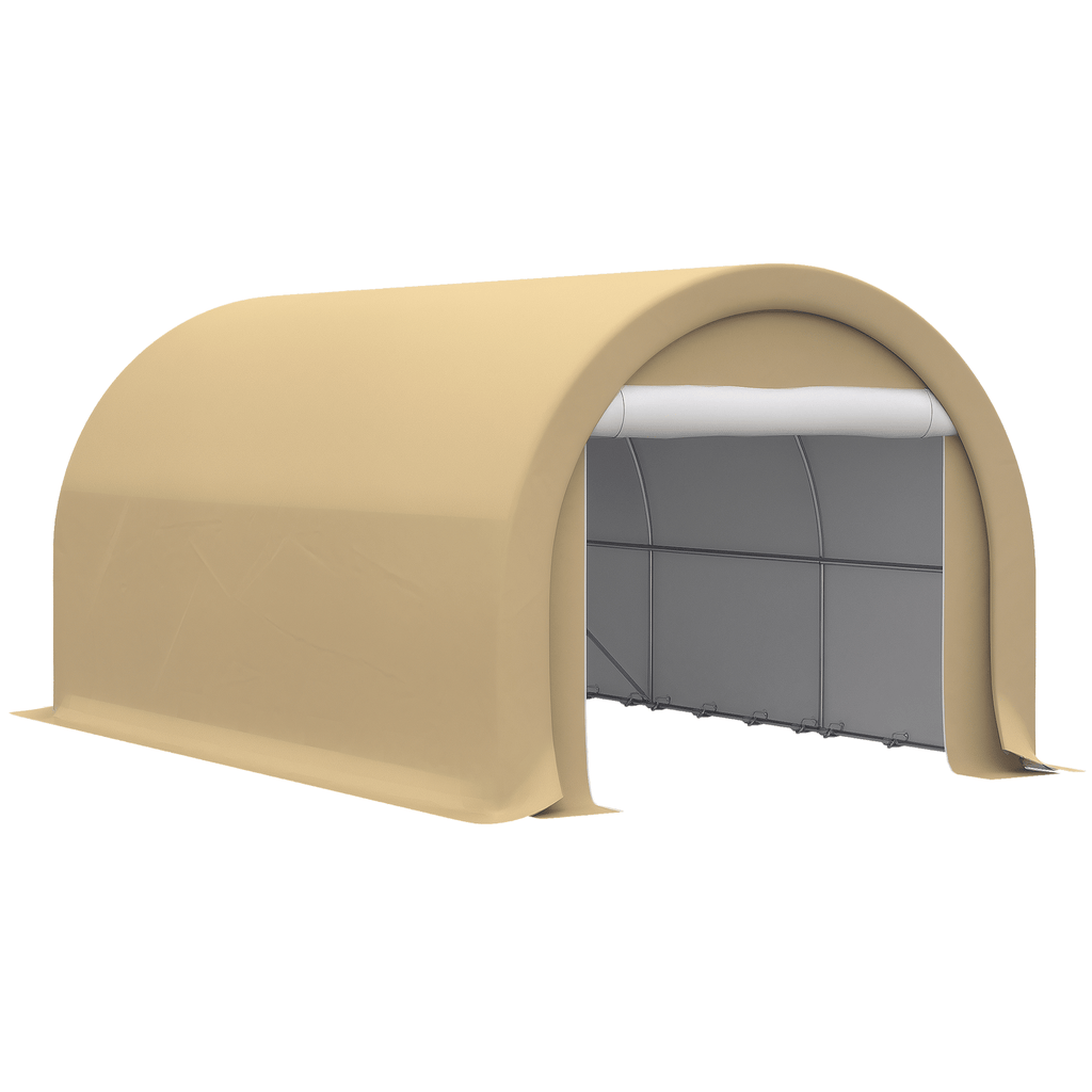 16' x 10' Carport, Heavy Duty Portable Garage / Storage Tent with Large Zippered Door, Anti-UV PE Canopy Cover for Car, Truck, Boat