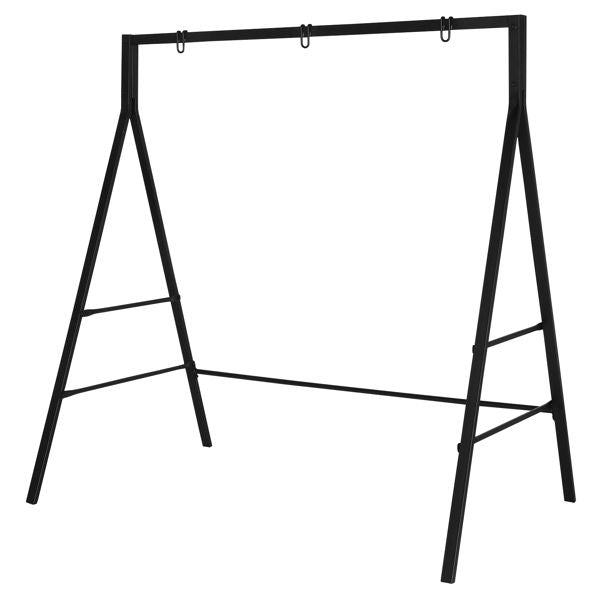 168*106*180cm Flat Top Square Tube 200kg Iron Swing Frame Black(ONLY FRAME)