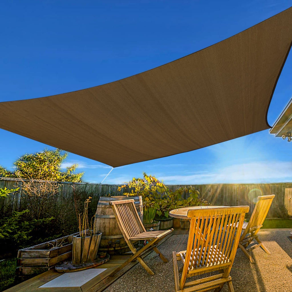 16'X20' Mocha HDPE sunshade sail
