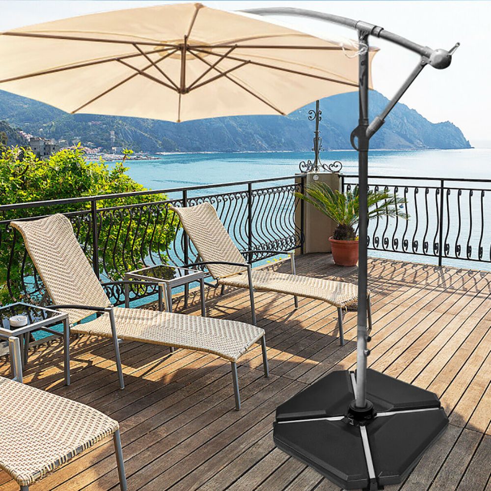 195 lbs Patio Cantilever Offset Umbrella Base Weight Sand