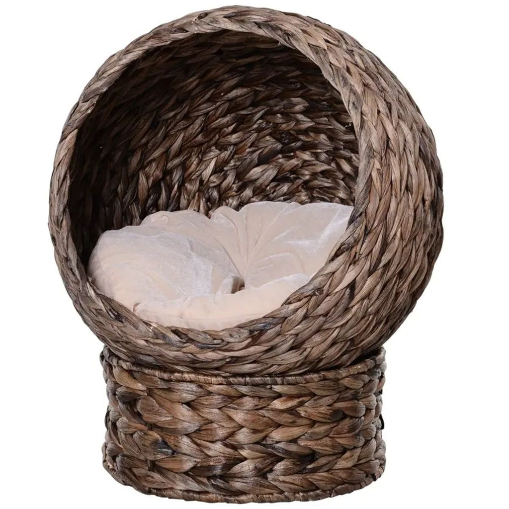 19.75" L x 16.5" W x 23.5" H cat bed with upholstered, cat basket bed cat house