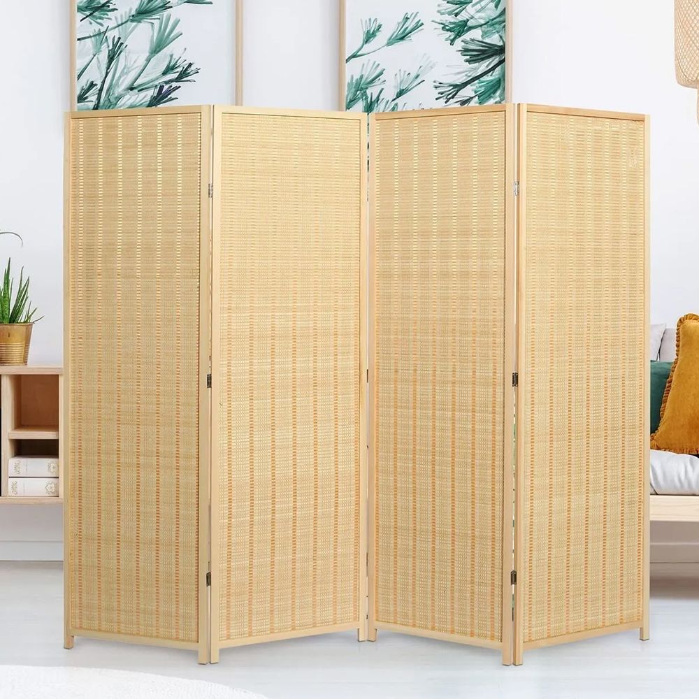 1PC 6 ft 4 Panel Portable Folding Room Divider Screen Room Blocker