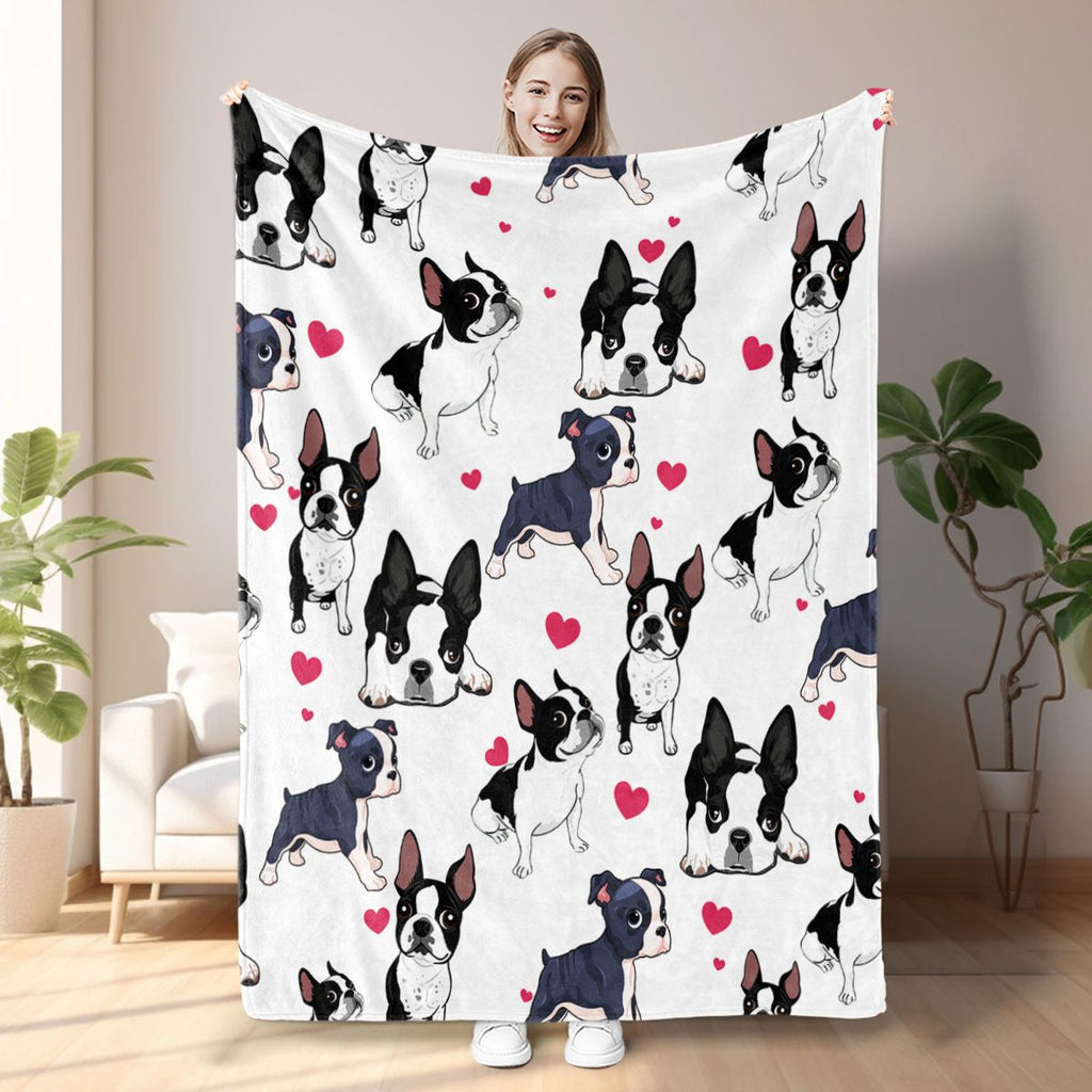 1pc Adorable Fleece Dog Blanket - Soft, Cozy, Lightweight, Warm, Flannel Throw for Couch, Bed, Sofa, Living Room Decor - Perfect for Snuggling Up on Chilly Days 130*150cm (temu can only be self-picked