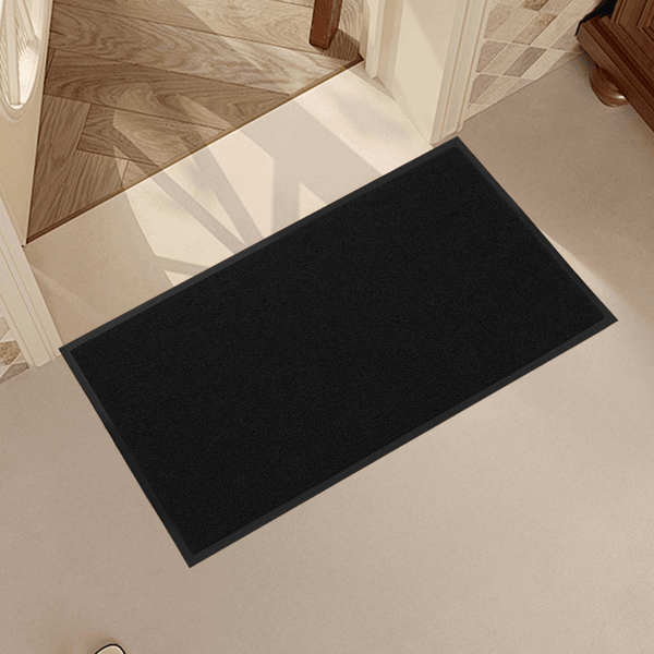 1PC Black PVC Composite Commercial Entrance Mat, 90x120x1.2cm, Extra-Thick Heavy-Duty Floor Protection